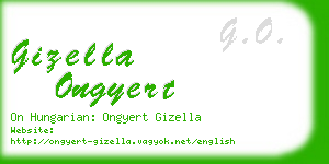 gizella ongyert business card